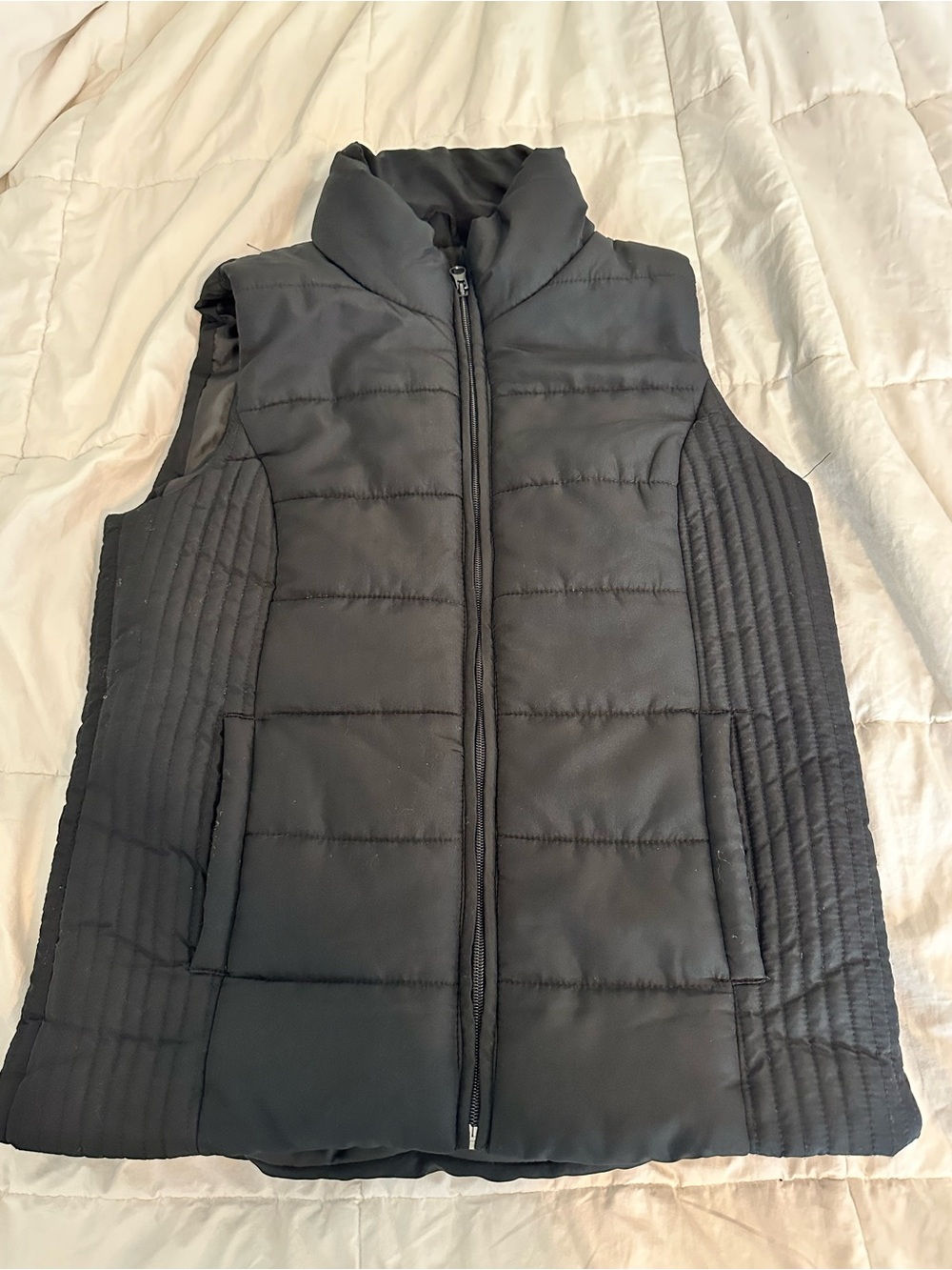 New York & Company Activewear Fall Winter Black Quilted Puffer Vest XS